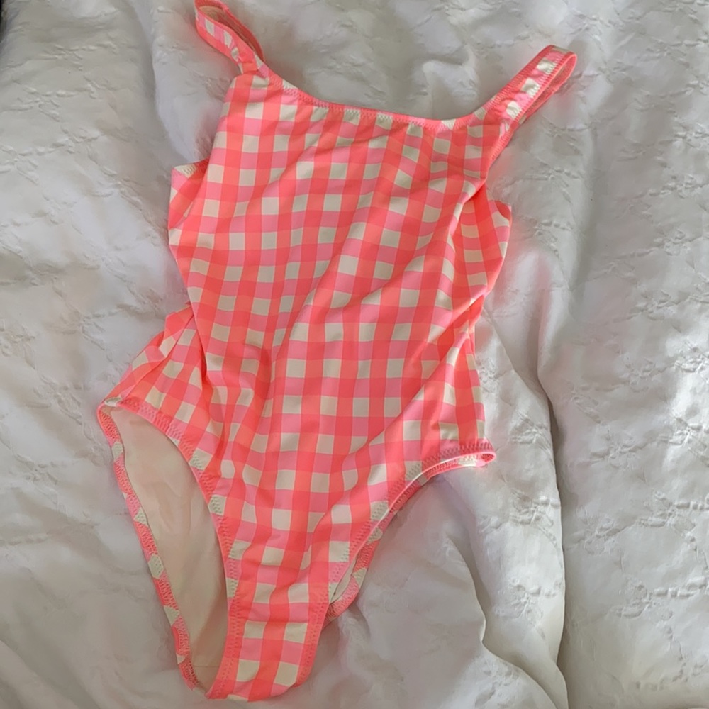 Solid & Striped Pink Gingham One Piece - image 4